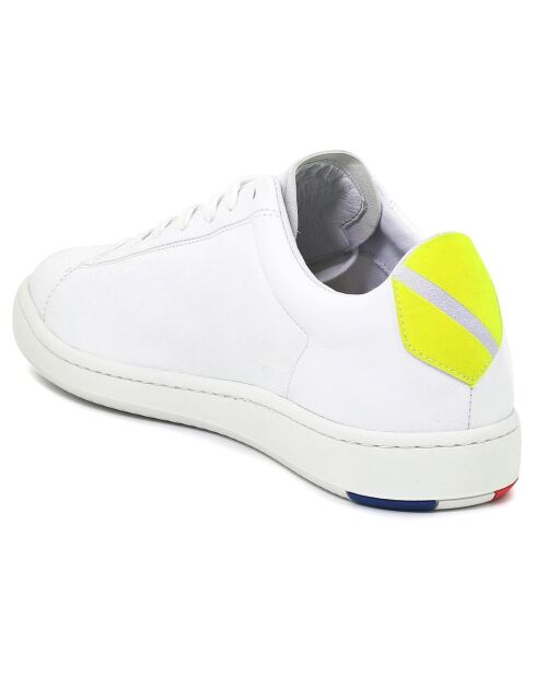Sneakers en Cuir Blazon Sport Made in France blanc/jaune